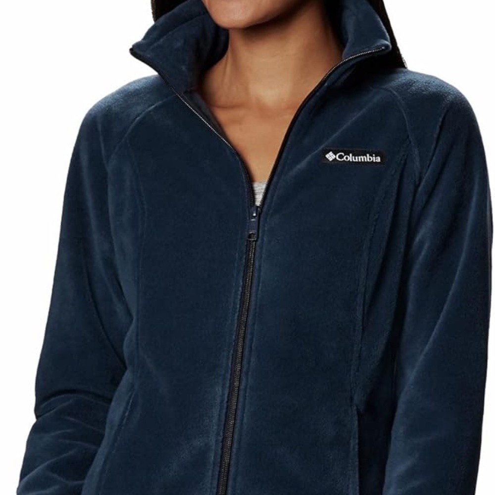 Columbia blue pockets fleece jacket